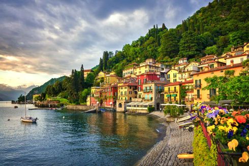 town of Varenna, Lake Como, Lombardy, Italy